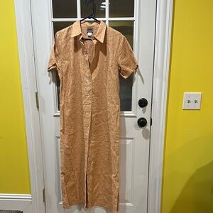 Elegant Tan Maxi Dress